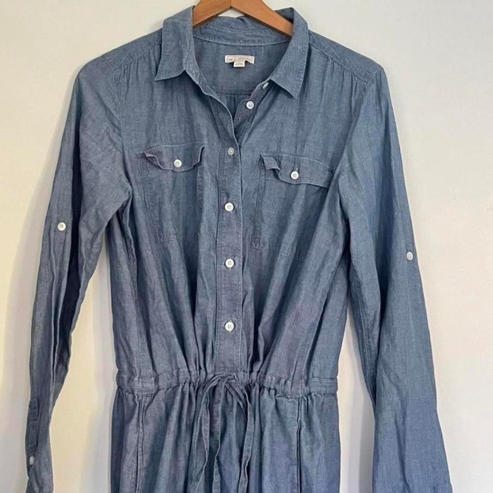 Cotton Chambray Cottagecore Shirt Dress